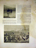 Original Old Vintage Print Albania Drino Cavaliers Italian Fort French 1917 20th