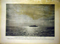 Original Old Vintage Print Ship Suffren Gibralta Boat Sea Photo French 1917 20th