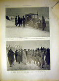 Original Old Vintage Print War Car Sier LeapBelgian Coxyde French 1917 20th