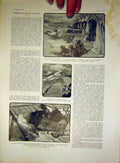 Original Old Vintage Print Sketch Aeroplane Sier War French 1917 20th Century