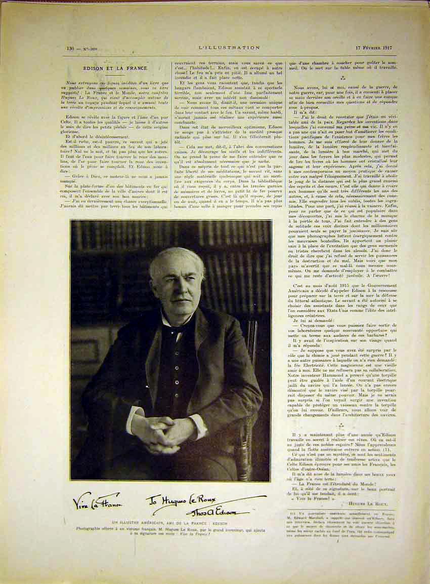 Original Old Vintage Print Theatre Sharp Madame-Butterfly Edison French 1917