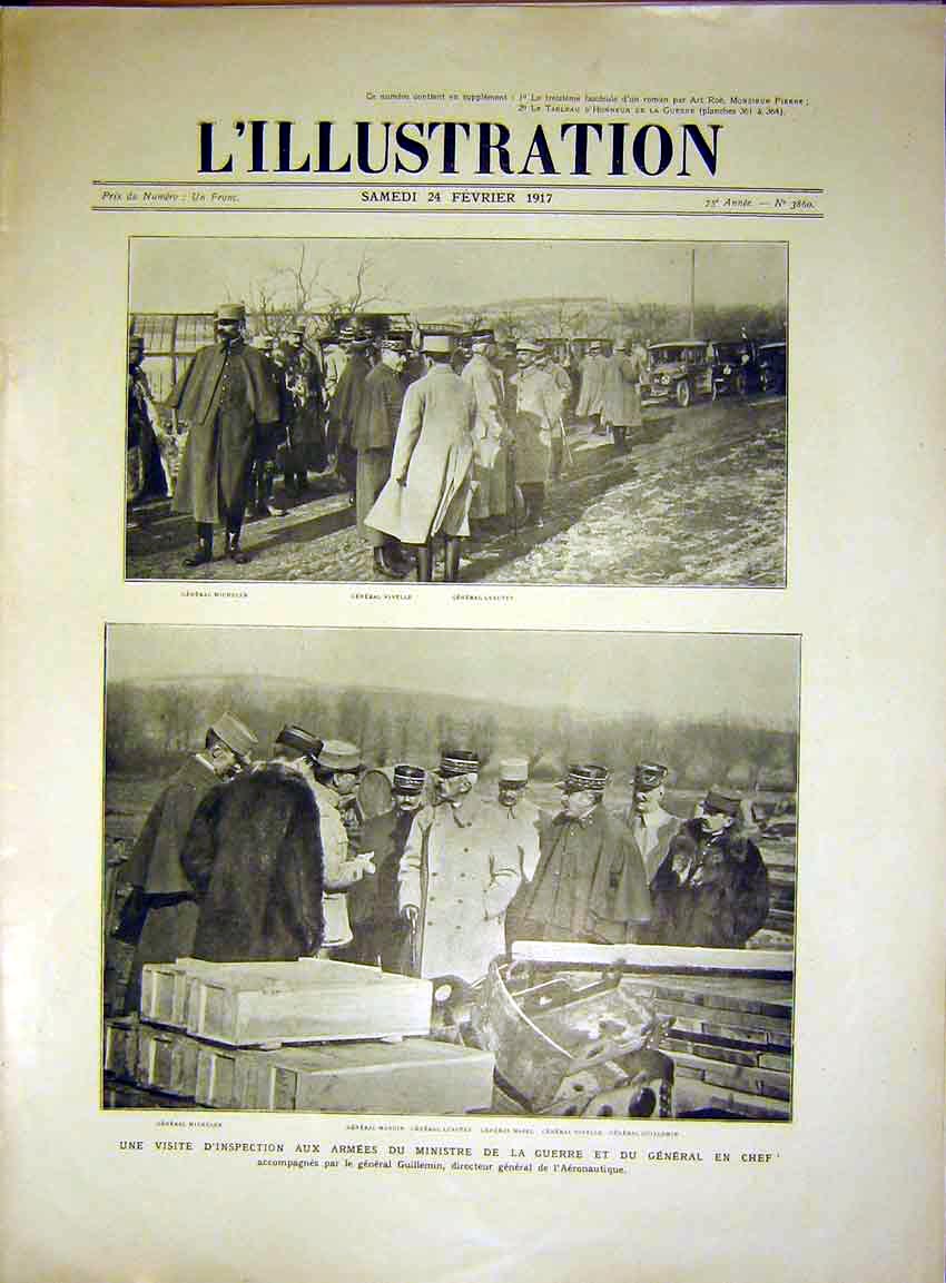 Original Old Vintage Print Sier War Troops Guillemin French 1917 20th Century