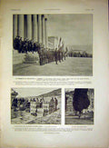 Original Old Vintage Print Athens Greece Siers Athos Military War French 1917
