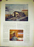 Original Old Vintage Print Beauchamp Cabin Ruin Portrait Canon French 1917 20th