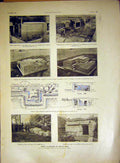 Original Old Vintage Print Military Army France British German 1917 20th Century