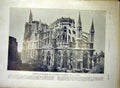 Original Old Vintage Print Cathedral Reims France Building French 1917 20th