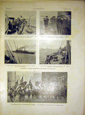 Original Old Vintage Print Ship Lorraine Joffre New York War French 1917 20th