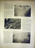 Original Old Vintage Print Mountain Italian Military Cucco Plava French 1917