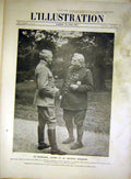 Original Old Vintage Print Joffre Officer Pershing Military French 1917 20th