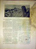 Original Old Vintage Print Craonne Ruins War Map France French 1917 20th Century