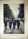 Original Old Vintage Print Uniform Artillary Army Military French 1917 20th