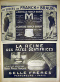 Old Vintage Print Advert Franck Braun Braces Gelle Freres Toothpaste 1917 20th