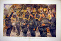 Original Old Vintage Print Fanfare Battalion Chasseurs Alsace Scott 1919 20th