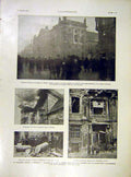 Original Old Vintage Print Berlin War Civil Castle Artillery Germany 1919 20th