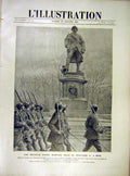 Original Old Vintage Print Statue Guillame Metz Paris France French 1919 20th