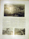 Original Old Vintage Print Germany Railway Ruins Hirson French 1919 20th Century