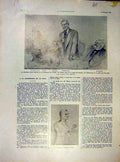 Original Old Antique Print Hymans Wilson Peace Conference Clemenceau Submarine