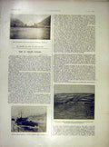 Original Old Vintage Print Rhine Flandre Germany Flood River French 1919 20th
