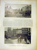 Original Old Vintage Print Arras Peace Regiments Dunkirk Bart French 1919 20th