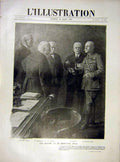 Original Old Vintage Print Foch Wilson Clemenceau Orlando George 1919 20th