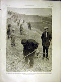 Original Old Vintage Print Demolition Fortifications Paris Race-Course 1919