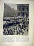 Original Old Vintage Print Joan Arc Paris Procession France French 1919 20th