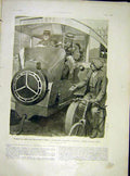 Original Old Vintage Print Paris France Paris Bicycle Automobile Bus 1919 20th