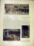 Original Old Vintage Print Matheson Walrand Maubeuge Brussels Millerand 1919
