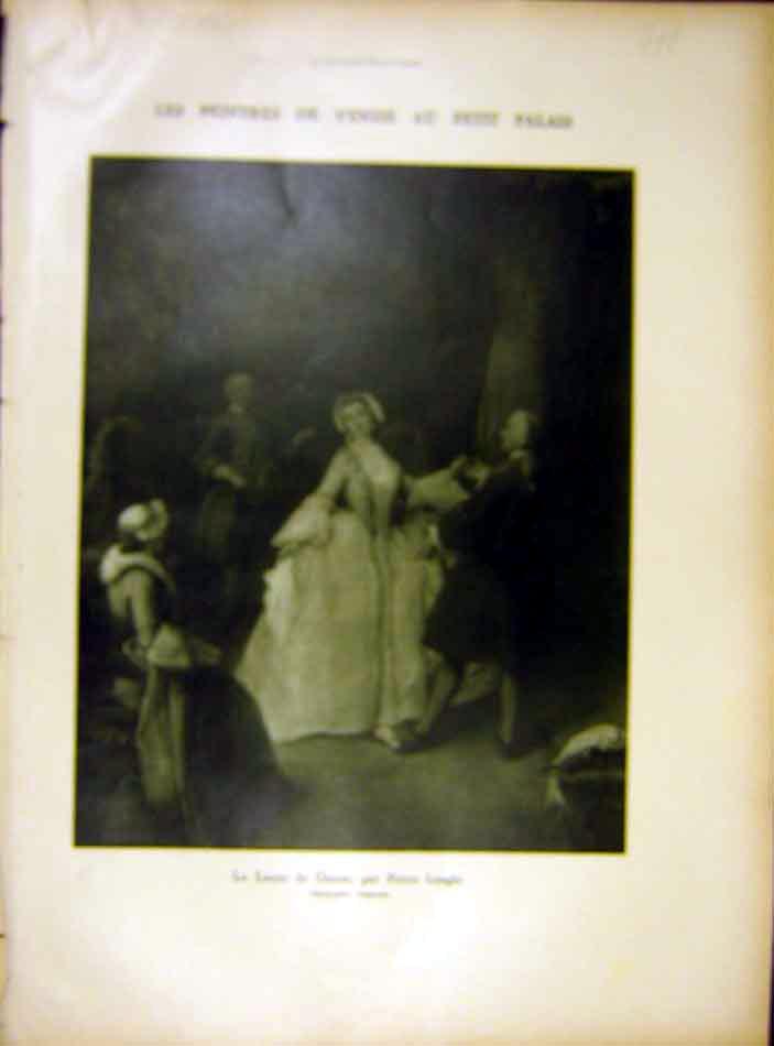 Original Old Vintage Print Venice Longhi Paintings Guardi Teipolo Fine Art 1919