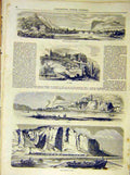 Original Old Antique Print Drome Livron Voulte Viviers Bouzere French 1854 19th