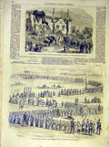 Original Old Antique Print Louviers Saint-Jean Sier Religious Toulon 1854 19th