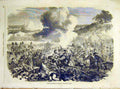 Original Old Antique Print Silistrie Valentin Battle Fight French 1854 Victorian