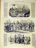 Original Old Antique Print Scutari Constantinople Varna French 1854 Victorian