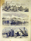 Original Old Antique Print Siers Samsoun India Durand-Brager French 1854 19th