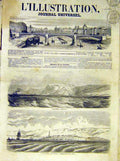 Original Old Antique Print Black-Sea Europe Asia French 1854 19th