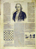 Original Old Antique Print Portrait Docotr Lallemand Marseille French 1854 19th