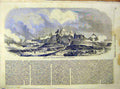 Original Old Antique Print Fete Silistrie Siege Military French 1854 Victorian
