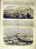 Original Old Antique Print Bucharest Jassy Sereth Valachia French 1854 Victorian