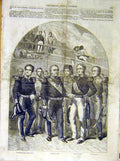 Original Old Antique Print Napier Lyons Dundas Corry Portrait French 1854 19th