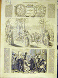 Original Old Antique Print Exhibition Brussels Faust Wagner Malines 1854 19th