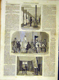 Original Old Antique Print Artist Life-Drawing Nude Loge Academy French 1854