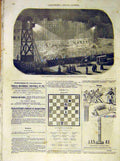Original Old Antique Print Construction Rivoli Electric Light French 1854 19th