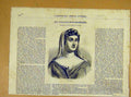 Original Old Antique Print Portrait Cottin Madamoiselle French 1854 Victorian