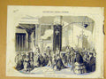 Original Old Antique Print Death Toulons Religious Letuaire French 1854 19th