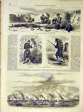 Original Old Antique Print Dulong Quarantaine Battle Siers Trench 1854 Victorian