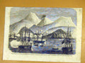Original Old Antique Print Shaccoff Attack Petropaulowski French Navy 1854 19th