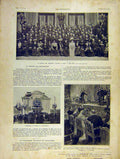 Original Old Antique Print Italian Delegates France Coulommiers French 1904 20th