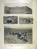 Original Old Antique Print Russian Army War Japanese Battle-Field 1904 20th
