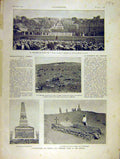 Original Old Antique Print Theatre Armide Moungar Monument French 1904 20th