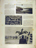Old Antique Print Balloon Spelterini Jungfrau Theatre Alphonse-Xiii Horse